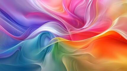 Obraz premium Abstract Colorful Swirls: A Symphony of Hues and Flowing Lines