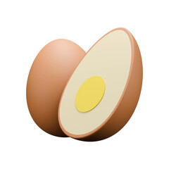a 3d icon render of egg