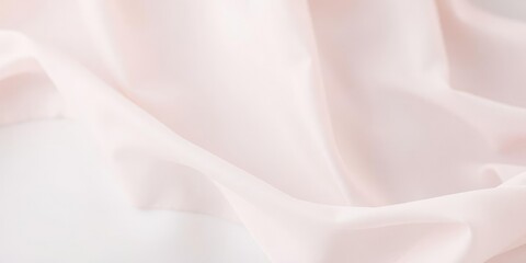 Softly flowing pastel-hued fabric in gentle motion against a blurred background, soft focus, blurred landscape