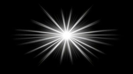 Obraz premium Sun Light Overlay Sun rays overlay Sun rays light isolated on black background for overlay design transparent sunlight special lens flash light effect front sun lens flash light of radiance