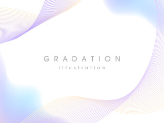 曲線とグラデーションの背景_青&紫_2