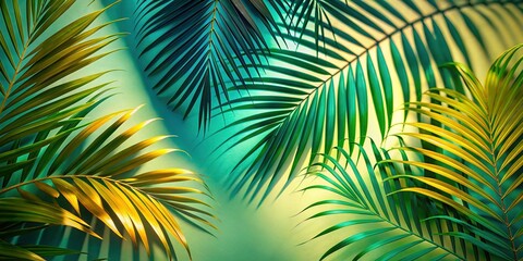 Luxury Palm Leaf Abstract Blur Background - Minimalist Tropical Wallpaper Design