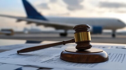 An airplane in the background highlights the airline industry context.