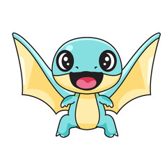 cute dinosaur cartoon kawaii sticker. character vector illustration