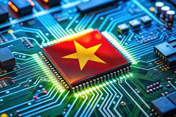 Vietnam Flag on Microchip: Rising Tech Powerhouse in Global Supply Chain