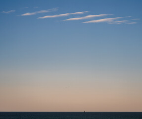 sunset time on the sea