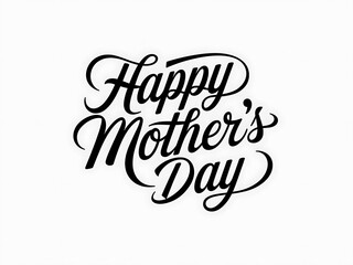 Elegant Happy Mother’s Day Calligraphy Text Design .