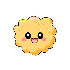 cute crackers cartoon kawaii sticker. character vector illustration