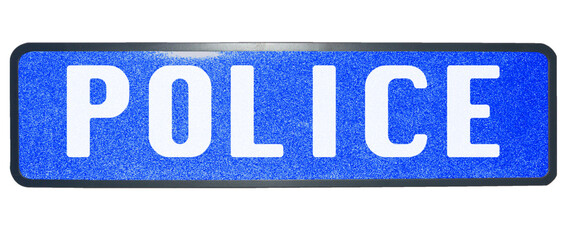 Plaque police pour pare-soleil 