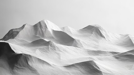 Fototapeta premium Bend shapes like sheets of paper or mountain tops