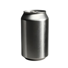 Blank aluminum can isolated on transparent or white background, png 