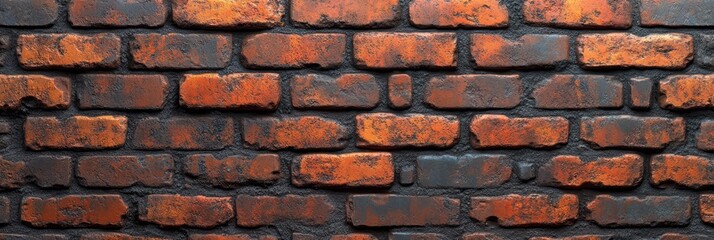 Obraz premium Rustic Brick Wall Texture: A Grungy, Aged Brickwork Background