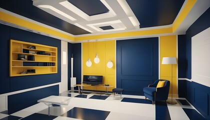 minimalist interior design style futuristic home office sleek furniture state of the art technology
