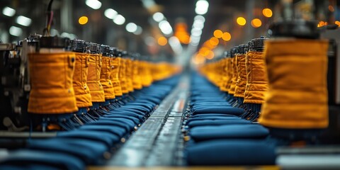 Vietnam A garment production line using automated fabric cutting and sewing systems.