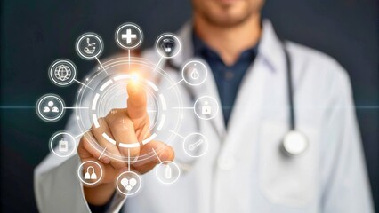 Healthcare Professional Using Technology for Digital Medical Care and Patient Engagement