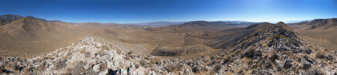 Panorama Of The Eastern Inyo Mountains In Death Valley National Park