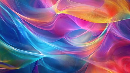 Obraz premium Colorful Abstract Wave Patterns with Soft Flowing Textures