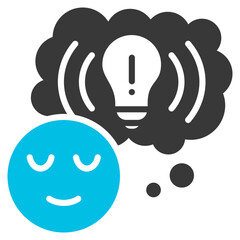 Light Sleep Glyph Blue Grey Icon