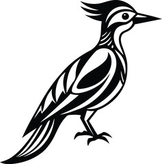 Premium quality Woodpecker silhouette vector illustration, Woodpecker line art vector, Woodpecker vector icon design