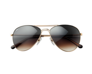 pair of aviator sunglasses with stylish design, featuring gold frame and gradient lenses, perfect for sunny days and outdoor activities