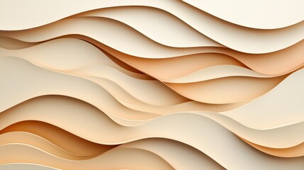 Abstract beige and cream layered waves. Perfect for backgrounds, website design, and minimalist branding.