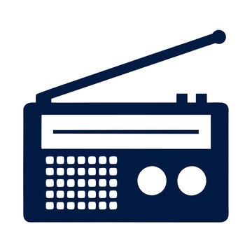 recommend clip art: Retro Radio Silhouette vector Illustration.