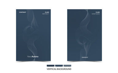 VERTICAL BACKGROUND 78 EDITABLE DARK COLOR COVER DESIGN, WITH FLUID WIREFRAME ARTWORK FOR A LOT OF DESIGN NEEDS