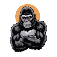 King Kong Vector. and gorilla vector art illustration