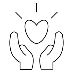 Simple Self-Care Outline Icon – Wellness and Mental Health Symbols