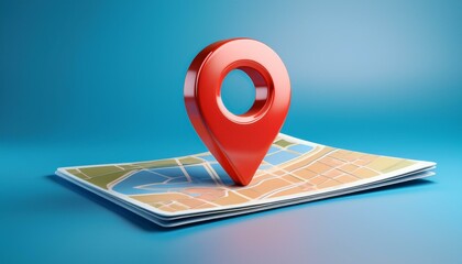 gps map with pin. Locator mark of map and location pin or navigation icon sign on blue background with search. 