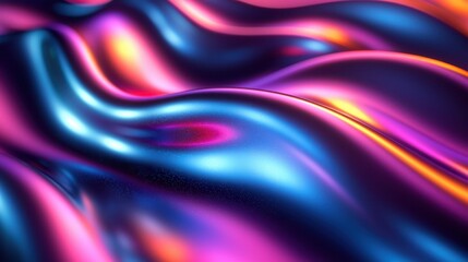 Obraz premium Colorful Smooth Fabric Waves in Blue and Purple Tones