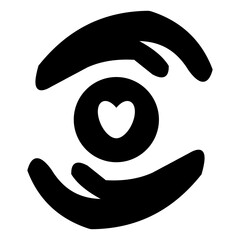 Simple Self-Care Glyph Icon – Wellness and Mental Health Symbol