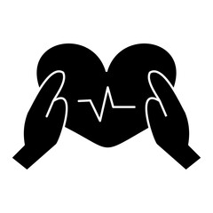 Simple Self-Care Glyph Icon – Wellness and Mental Health Symbol