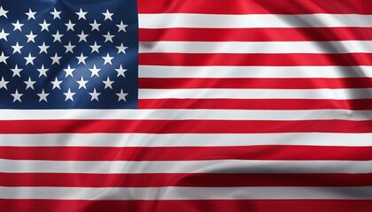 Fototapeta premium Stars and Stripes: The American Flag Flying in the Wind