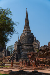 Fototapeta premium Wat Phra Si Sanphet in Ayutthaya Historical Park, Ayutthaya, Thailand.