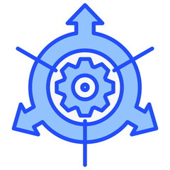 Accelerometer Blue White Icon