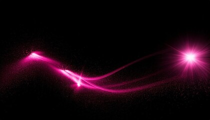 Obraz premium pink overlay light on black background, Overlay Texture with flare effect, Special lens flash with sparkle