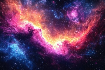 Obraz premium Galaxy-inspired abstract patterns with swirling stars and nebulae