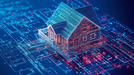 Digital House Model on Circuit Board Network