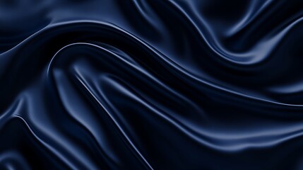 Obraz premium Dark Blue Silk Draped Luxurious Fabric Texture