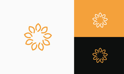 Luxury Flower logo design vector concept