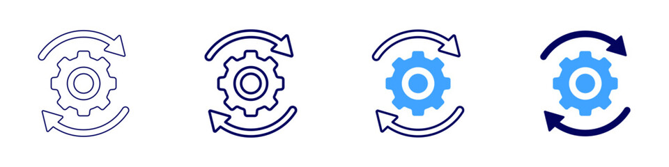 Business consulting icon in 4 different styles. Thin Line, Line, Bold, and Bold Line. Duotone style. Editable stroke