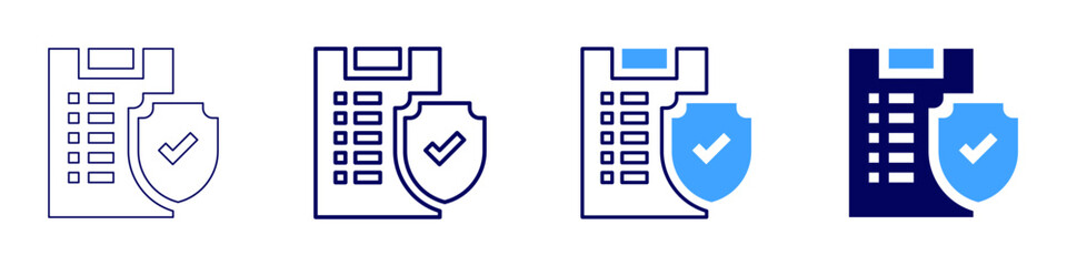 Business planning icon in 4 different styles. Thin Line, Line, Bold, and Bold Line. Duotone style. Editable stroke