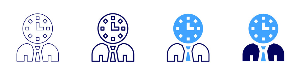 Customer loyalty icon in 4 different styles. Thin Line, Line, Bold, and Bold Line. Duotone style. Editable stroke