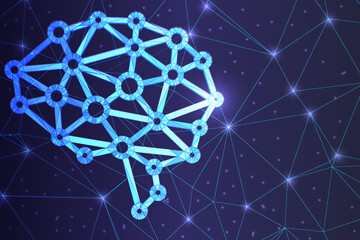 Abstract low-poly geometric background with modern polygonal shapes in vibrant gradient colors, ideal for digital design, presentations, and wallpapers