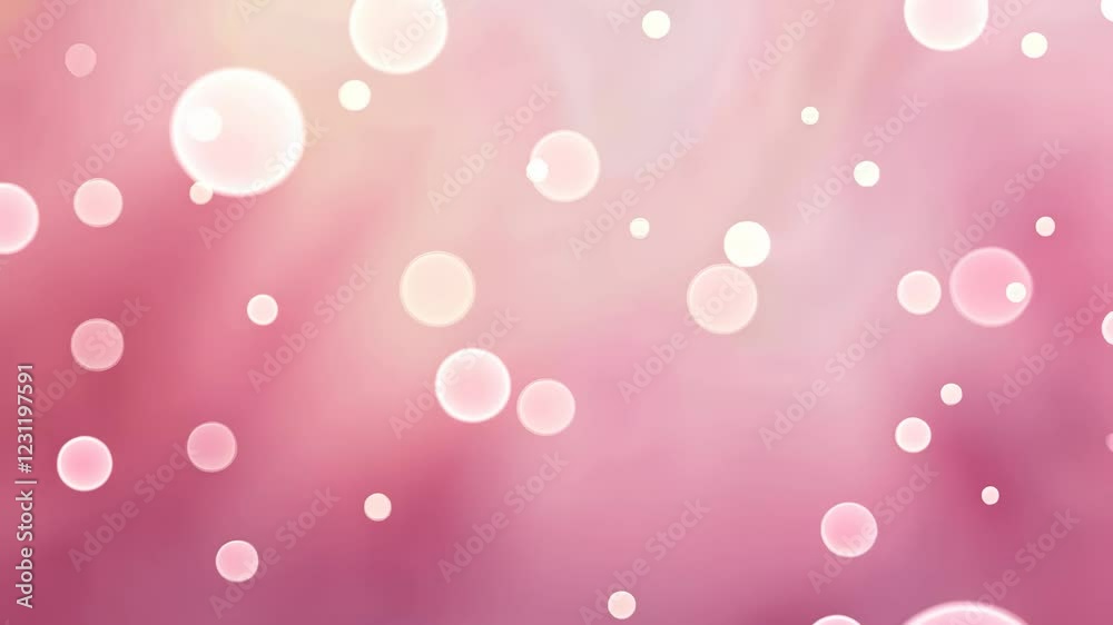 Aufkleber pink background with many small circles. the circles are blurry and overlapping