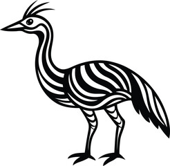 Bittern line art vector, Bittern silhouette vector illustration, Bittern vector icon