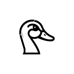 duck head logo isolated on white.