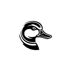 duck head logo isolated on white.