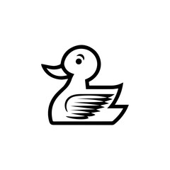 duck logo isolated on white.